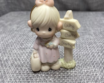 Vintage Precious Moments Ornament *Loving, Caring and Sharing Along The Way- by Enesco (Retired)