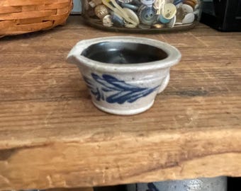 Vintage Rowe Pottery Works 1992 Miniture 1/4 scale Batter Bowl  - Salt Glaze