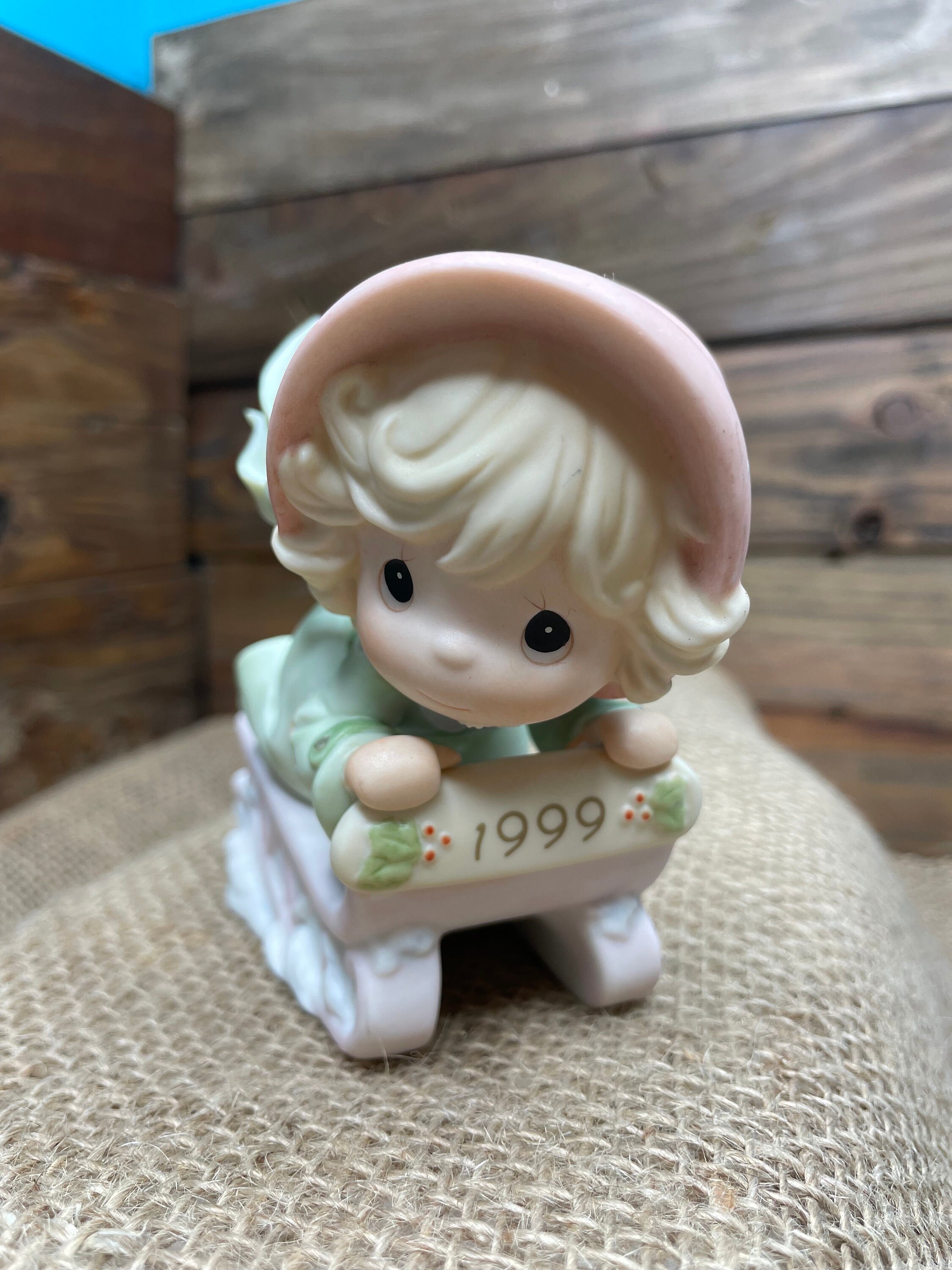 Vintage Precious Moments Figure *slide Into the Next Millennium