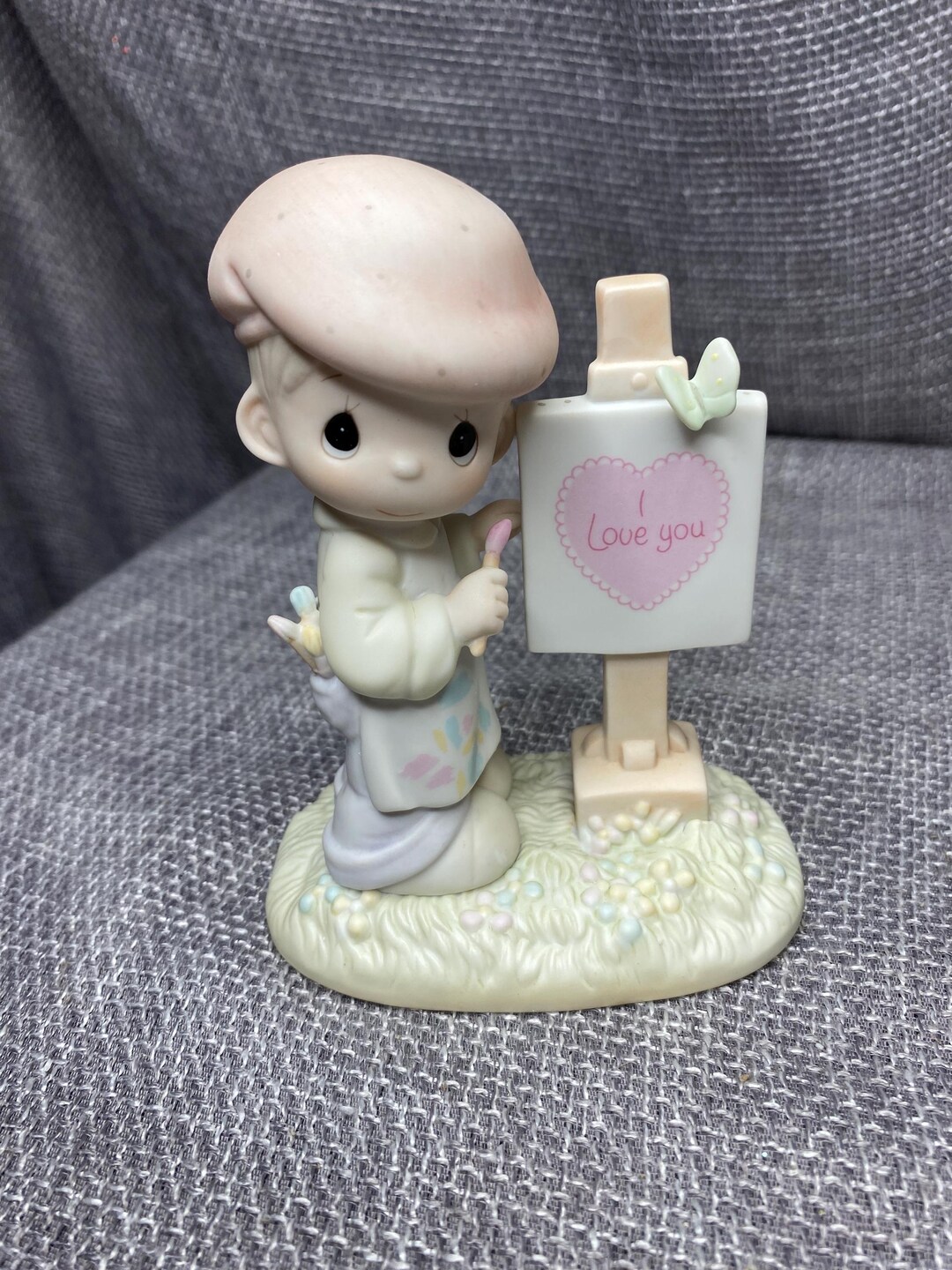 Vintage Precious Moments Figure loving You Dear Valentine boy by Enesco ...