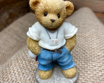 CHERISHED TEDDIES Vintage "Giacomo "Jake" Bearcino” 2001 Members Only Figure