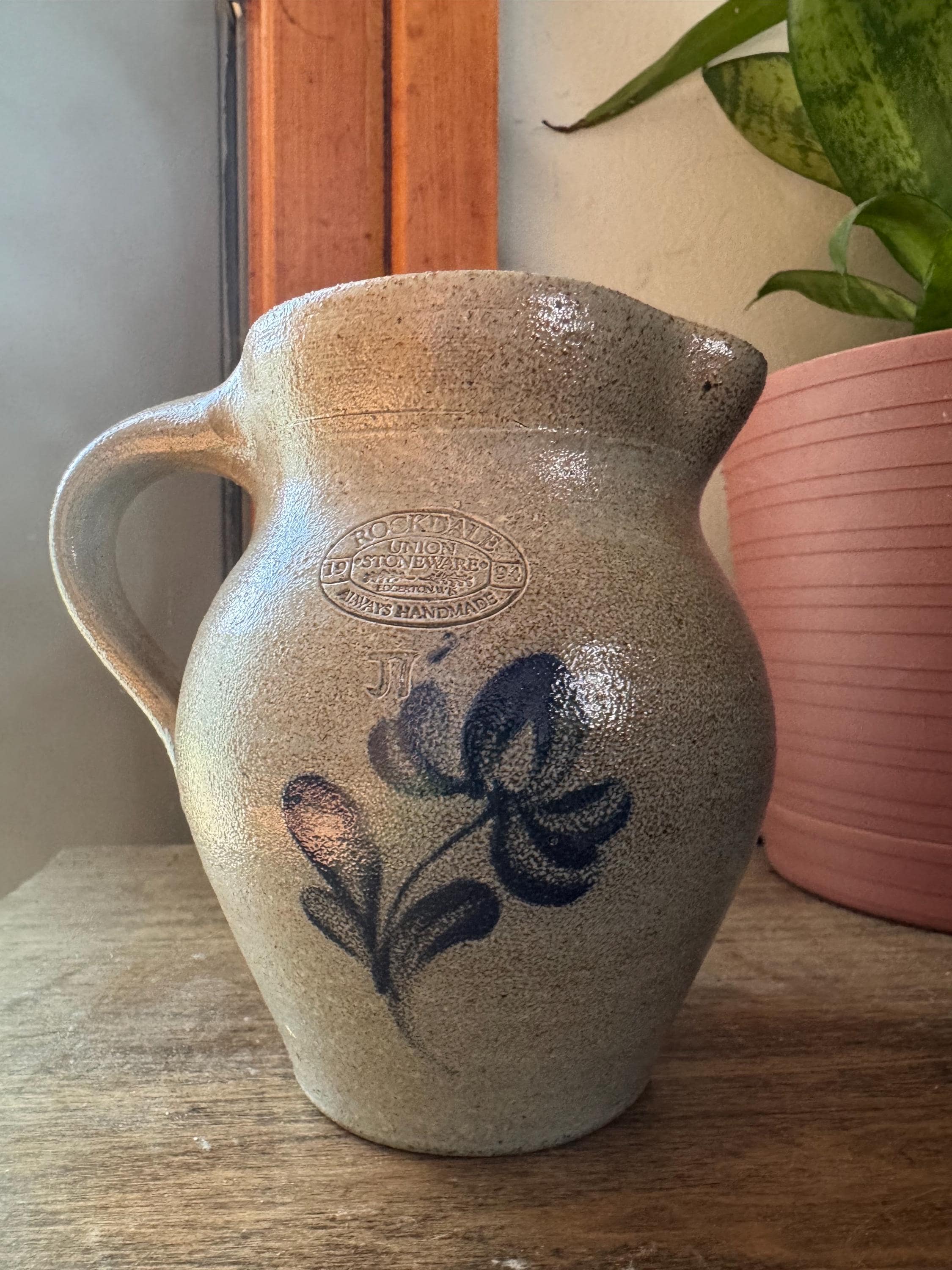 ・Stoneware・1962年-1969年・２４cm・Ｂ＆Ｇ．ＲＣ・ J.H. STONE (Buncombe County, NC) Alkaline-Glazed Stoneware Pitcher