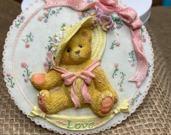 Cherished Teddies &quot;LOVE - 4&quot; Wall Plaque&quot; 1994 Enesco