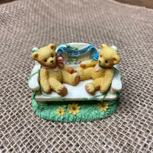 Cherished Teddies &quot;Two Bears on Bench&quot;  Vintage 1996 Enesco Event Figure