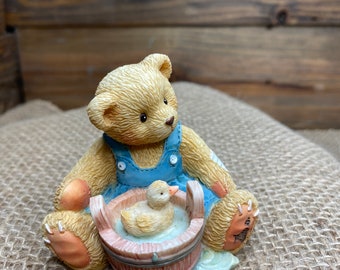 Cherished Teddies 'Robert' vintage 1995 'Love Keeps Me Afloat'-beeldje Enesco