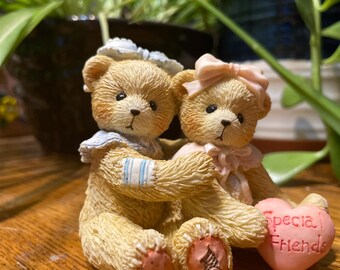 Figura vintage de Enesco "Mi mejor amiga osita", "Elizabeth y Ashley" de Cherished Teddies