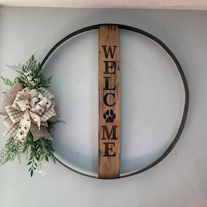 Whisky Barrel Ring Sign - Handgemaakt van whiskyvat uit Kentucky. Lintdecoratie niet inbegrepen