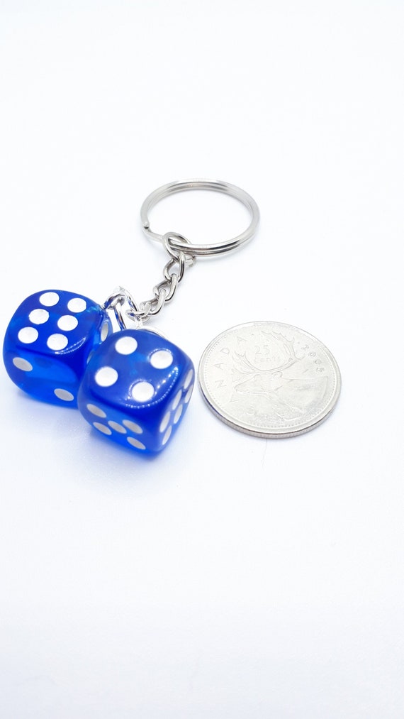 Colourful Dice Keychains Etsy