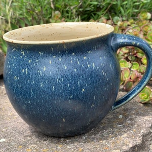 Tea cup/coffee cup/ceramic cup/clay cup/tea pot/coffee pot/hand-turned, hand-glazed cup/blue cup/jumbo cup/hand-made cup