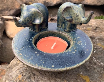 Elefant Keramik handgemacht zum Stecken oder Stecken frostfest 