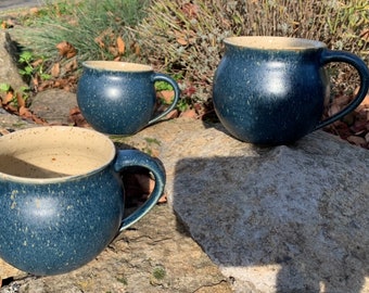 Tea cup/coffee cup/ceramic cup/clay cup/tea pot/coffee pot/hand-turned, hand-glazed cup/blue cup