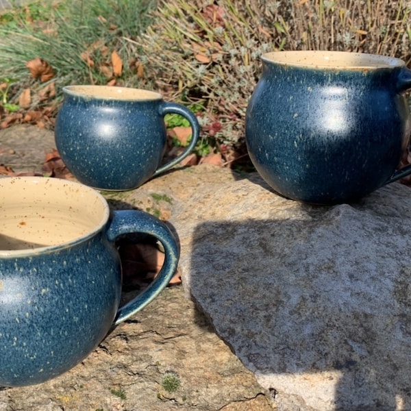 Teetasse/Kaffeetasse/Keramiktasse/Tontasse/Teepott/Kaffeepott/Handgedrehte,handglasierte Tasse/Blaue Tasse