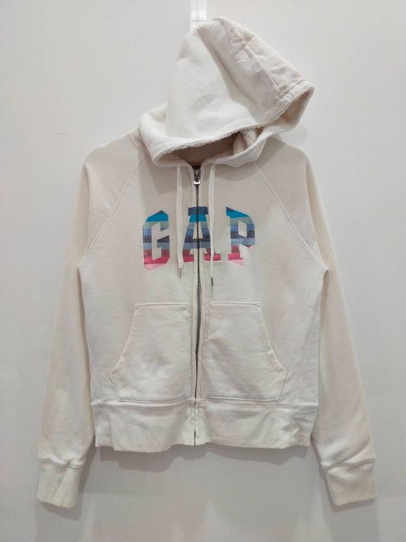 GAP Hoodie Fleece Sweater Fullzipper Big Spellout