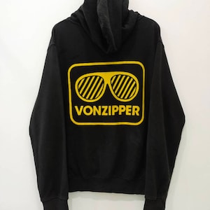 Vintage VONZIPPER Hoodie Big Logo Surf Skateboard