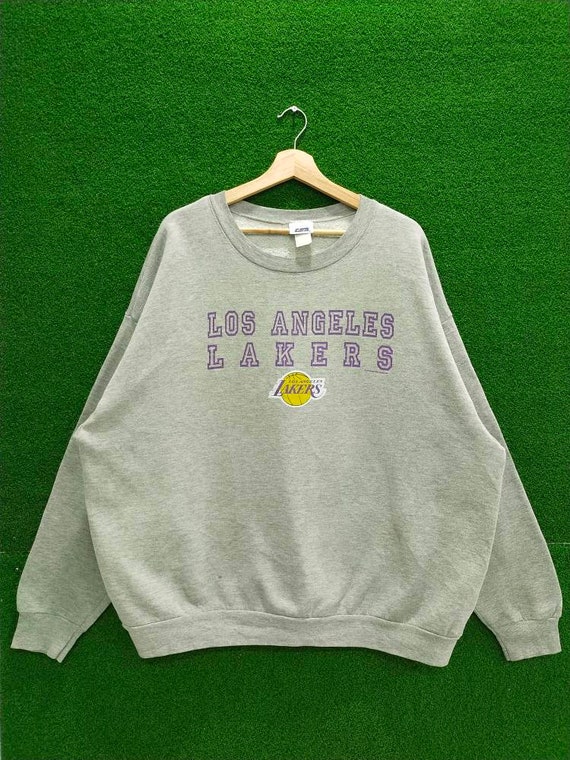 Vintage Los Angeles Lakers Sweatshirt Big Spellout Etsy