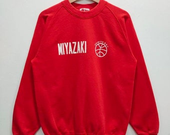 Vintage Ohmiya 1991 Miyazaki Basketball Sweatshirt Big Spellout