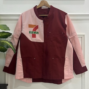 Vintage 90s Japanese Brand Uniform 7 Eleven Full Zipper Size Medium