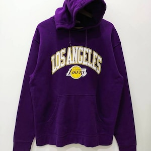 Vintage NBA Los Angeles Lakers Kapuzenpullover groß Spellout
