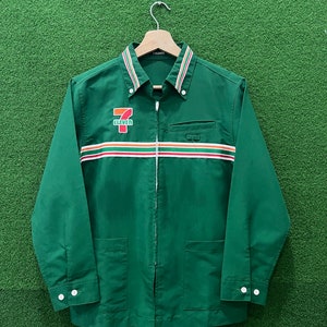 Vintage Like New Japanese Brand Uniform 7 Eleven Full Zipper Size 9 On Tag SMALL