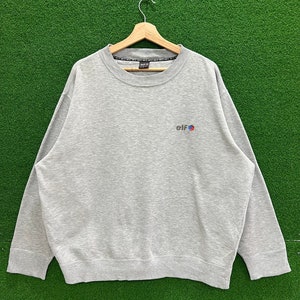 Sudadera vintage ELF con cuello redondo y lubricante para deportes de motor