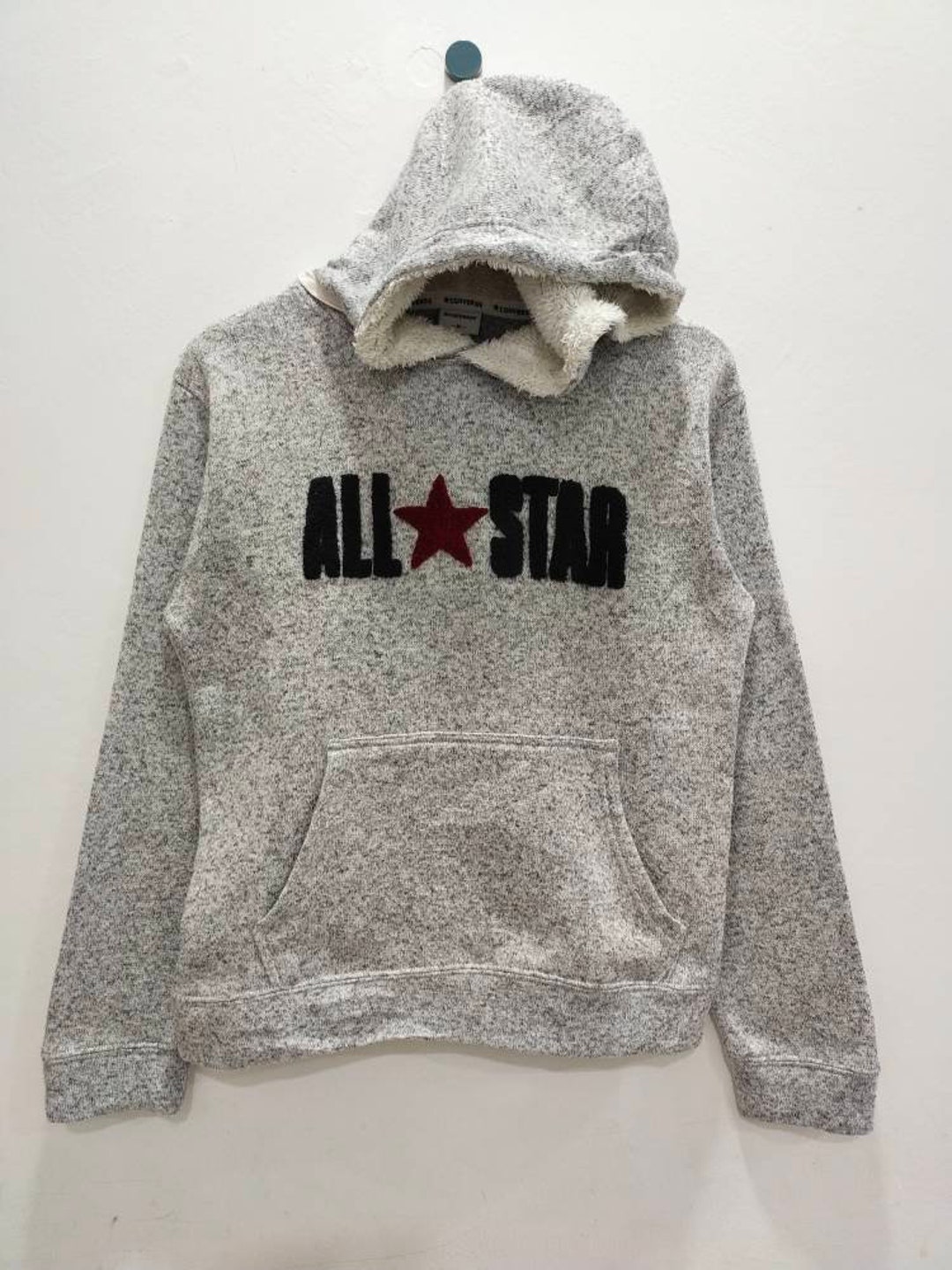 Converse ALL STAR Hoodie Embroidered Big Spellout Etsy UK