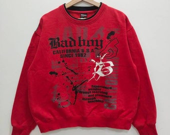 Vintage Bad Boy California USA Sweatshirt Streetwear Skate Big Logo