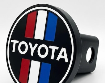 Toyota Tow Hitch Cover - Red White & Blue