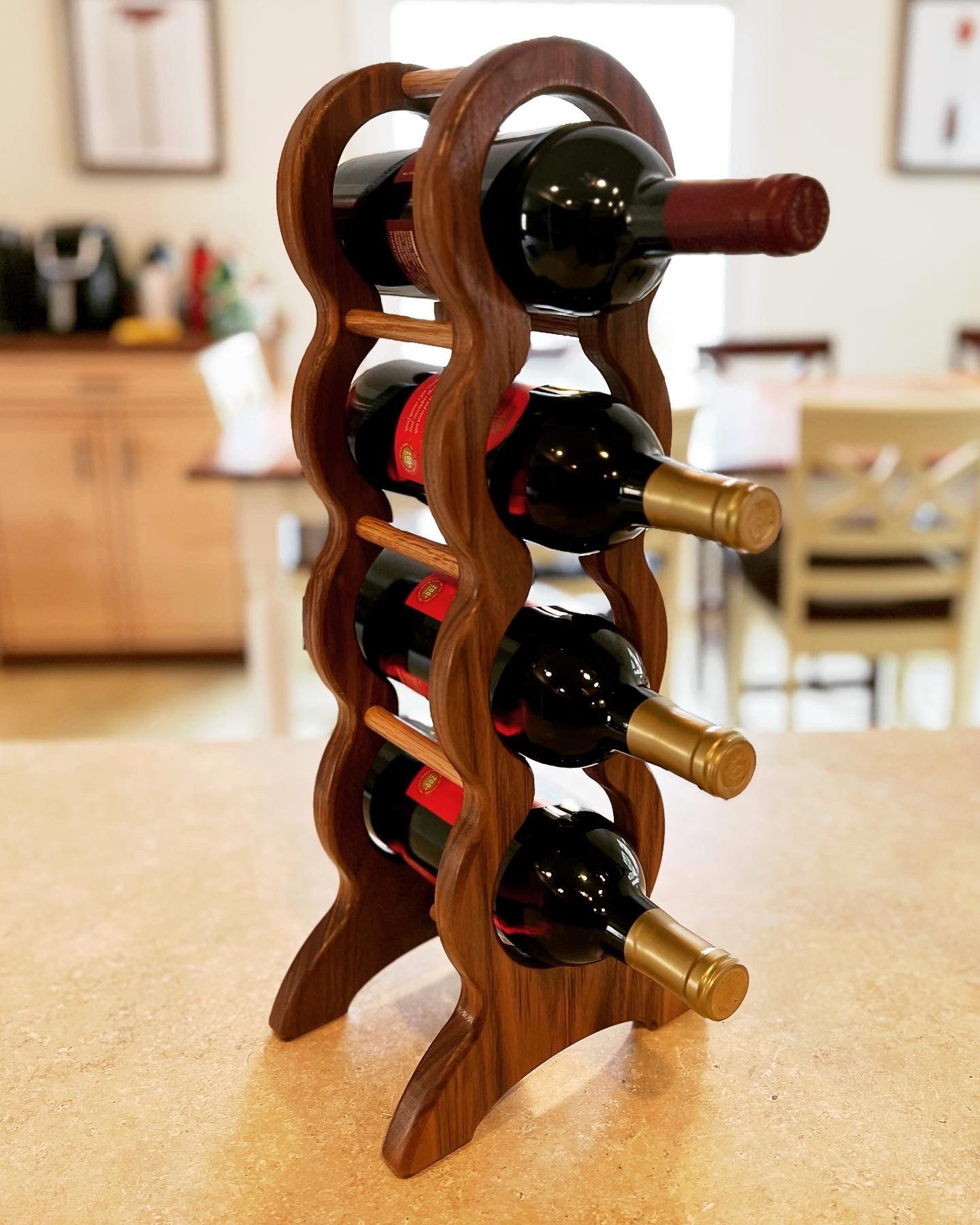 Personalized Wine Rack- Rustic Wood Wine Display - 5 Bottle - Unique  Wedding Gift - 5th Anniversary Gift- Holiday Wine Accessories — Rusticcraft  Designs