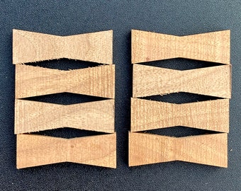 Walnut Bow Tie Inlay - 8 pack (MEDIUM)
