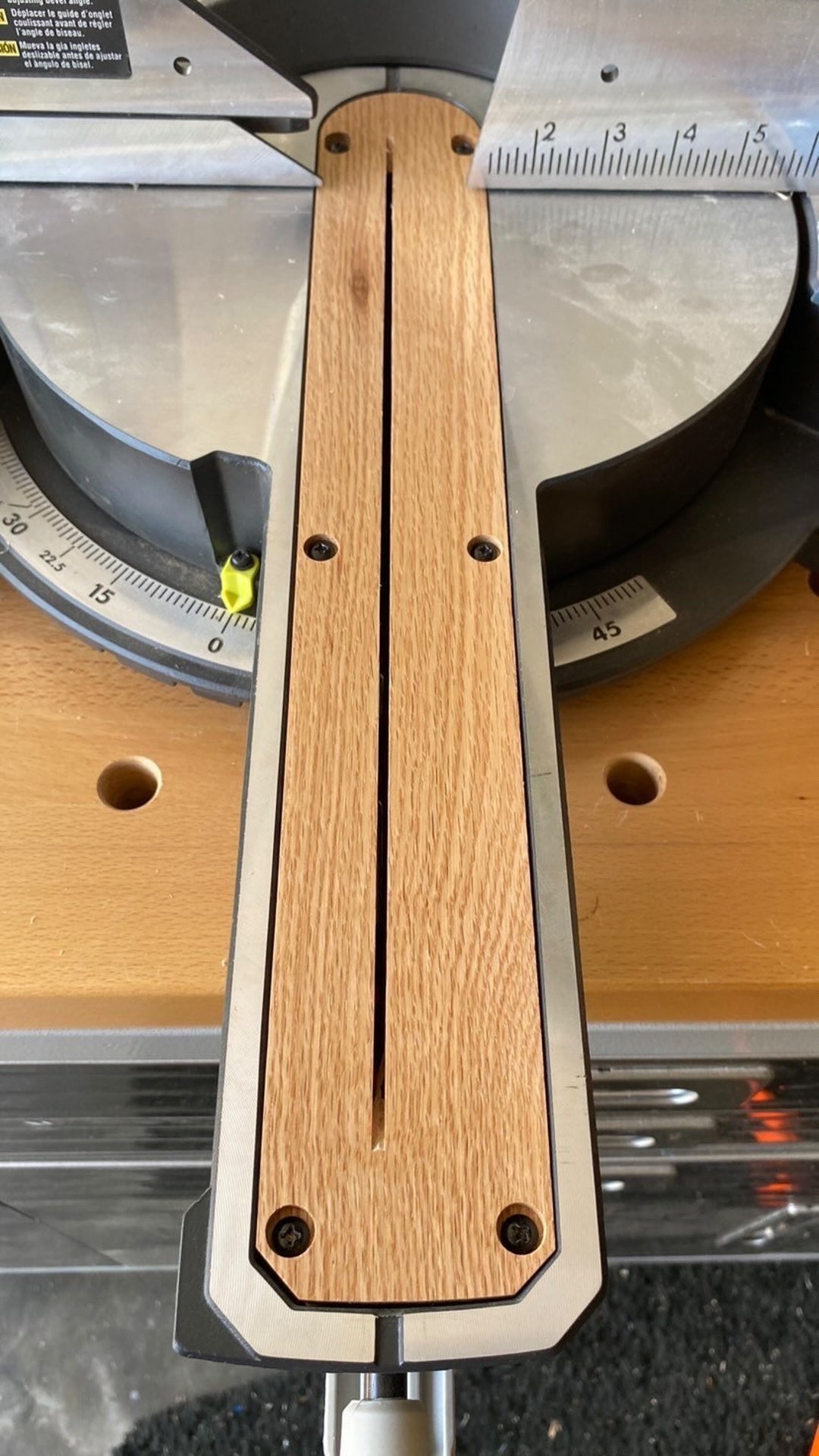 Ryobi Sliding Miter Saw Zero Clearance Insert Etsy