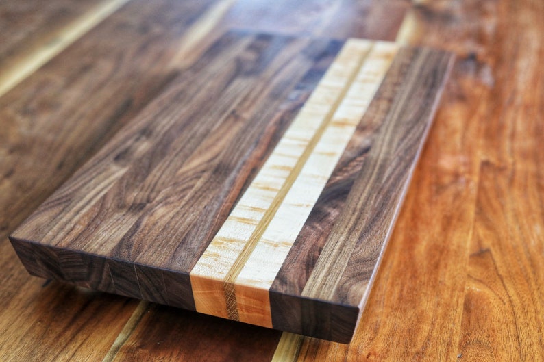 Walnut and Maple Cutting Board Etsy