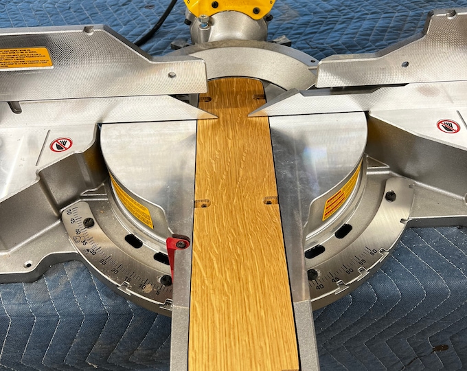 Black Walnut Zeroclearance Fence for Dewalt 12 Sliding Miter Saw Miter