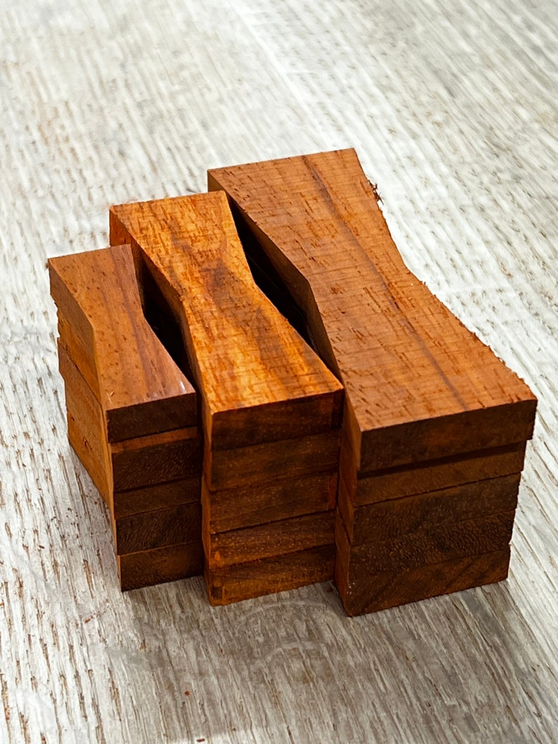 15 Pack Padauk Wood Bow Tie Inlays 5 Large 5 Medium 5 Mini Etsy