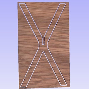 Interlocking X-style table legs - 3/4&quot; Material // SVG, DXF, PDF