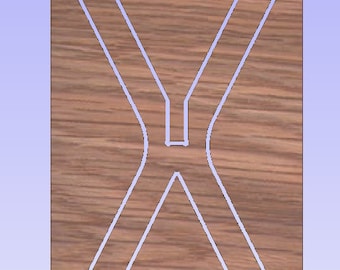 Interlocking X-style table legs - 1.5&quot; Material // SVG, DXF, PDF