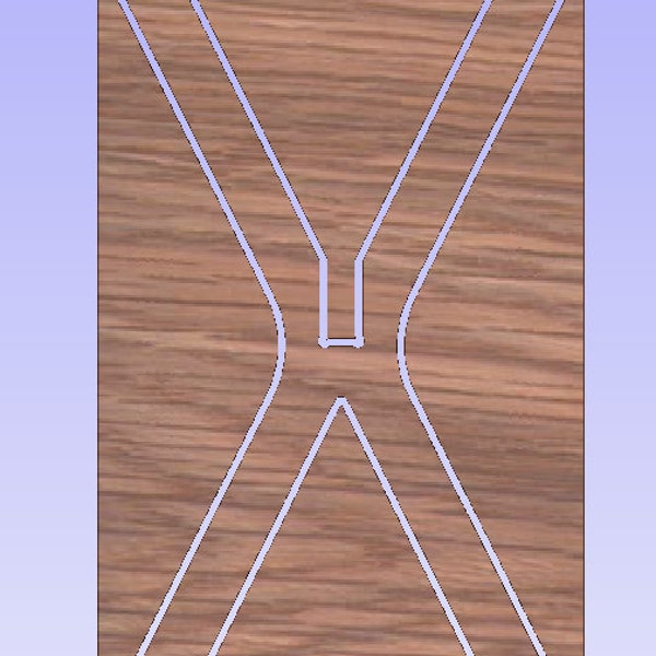 Interlocking X-style table legs - 1.5" Material // SVG, DXF, PDF