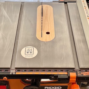 RIDGID R4550 Table Saw Zero Clearance Insert Plate, Hardwood
