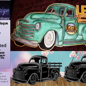 OLD FASHIONED LKW Wand Plakette SVG
