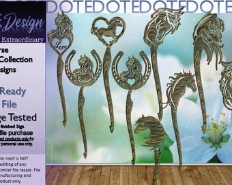 SVG File Hair Sticks Horse Collection