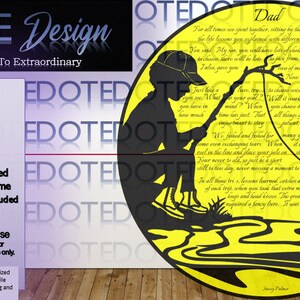SVG File Little Boy Fishing Dad Plaque