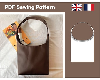 Easy Shoulder Bag - PDF Sewing Pattern- Instant Download One Size