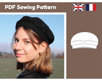 French Beret - PDF Sewing Pattern- Instant Download - 7 sizes