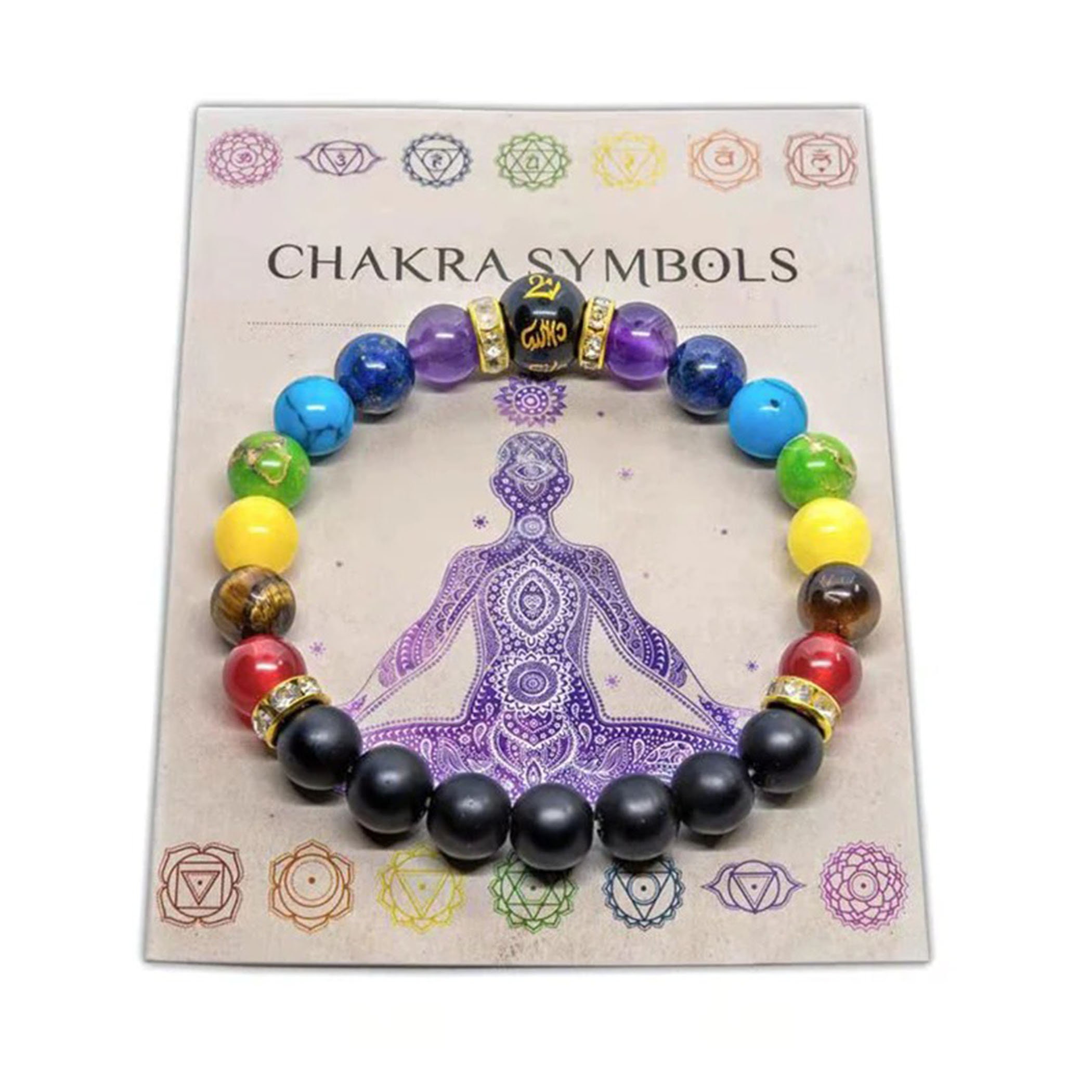 Exclusive Seven Chakra Bracelet with Meaning Card for Men Etsy