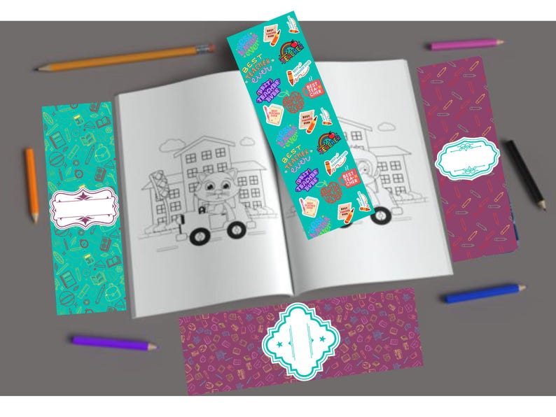 Teacher Appreciation Bookmarks, Printable Floral Gift (PDF) - Etsy