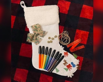 DIY Stocking Kit-Coloring, decorations, Christmas Decor