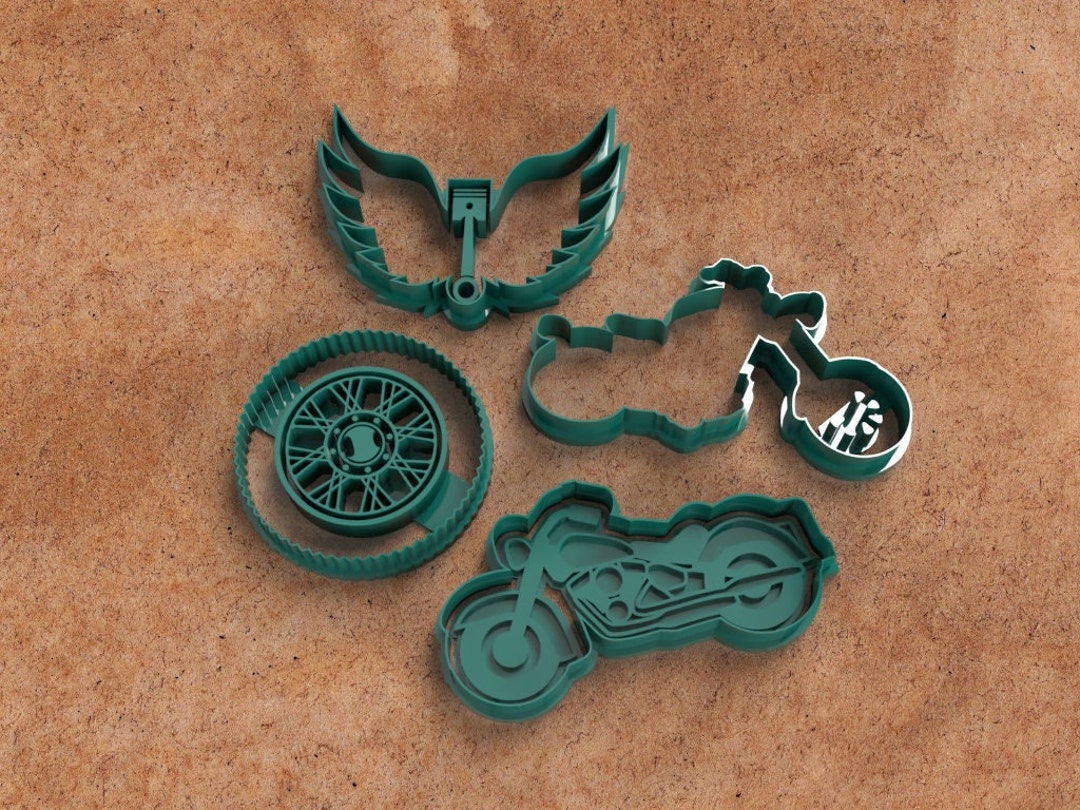 Motorcycle Cookie Cutters Tire Cookie Cutters Piston Cookie Cutter Bike