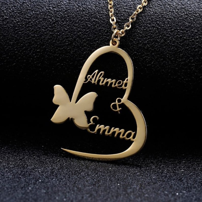 Custom Handmade Name Necklace 18K-14K GoldSilver Plated Personalized Jewelry with a Gift Box QN361