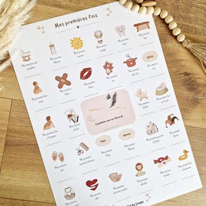 Adorabile poster A3 "I miei primi tempi da bambino" per decorare la cameretta del tuo bambino: cattura i ricordi più preziosi! Poster A3 personalizzato