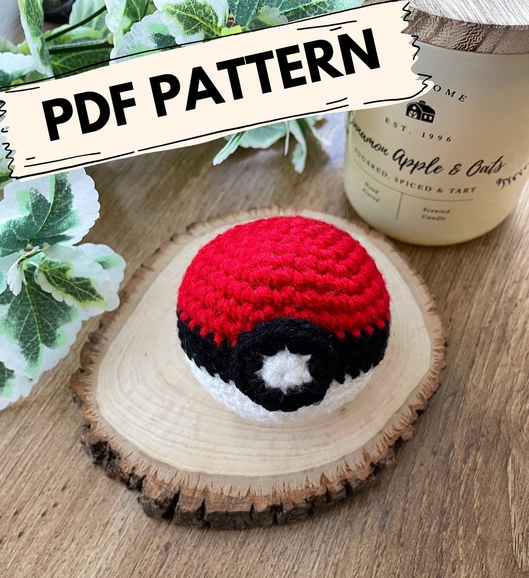 Pokeball Crochet PDF Pattern Crochet Pokeball Pokemon Etsy