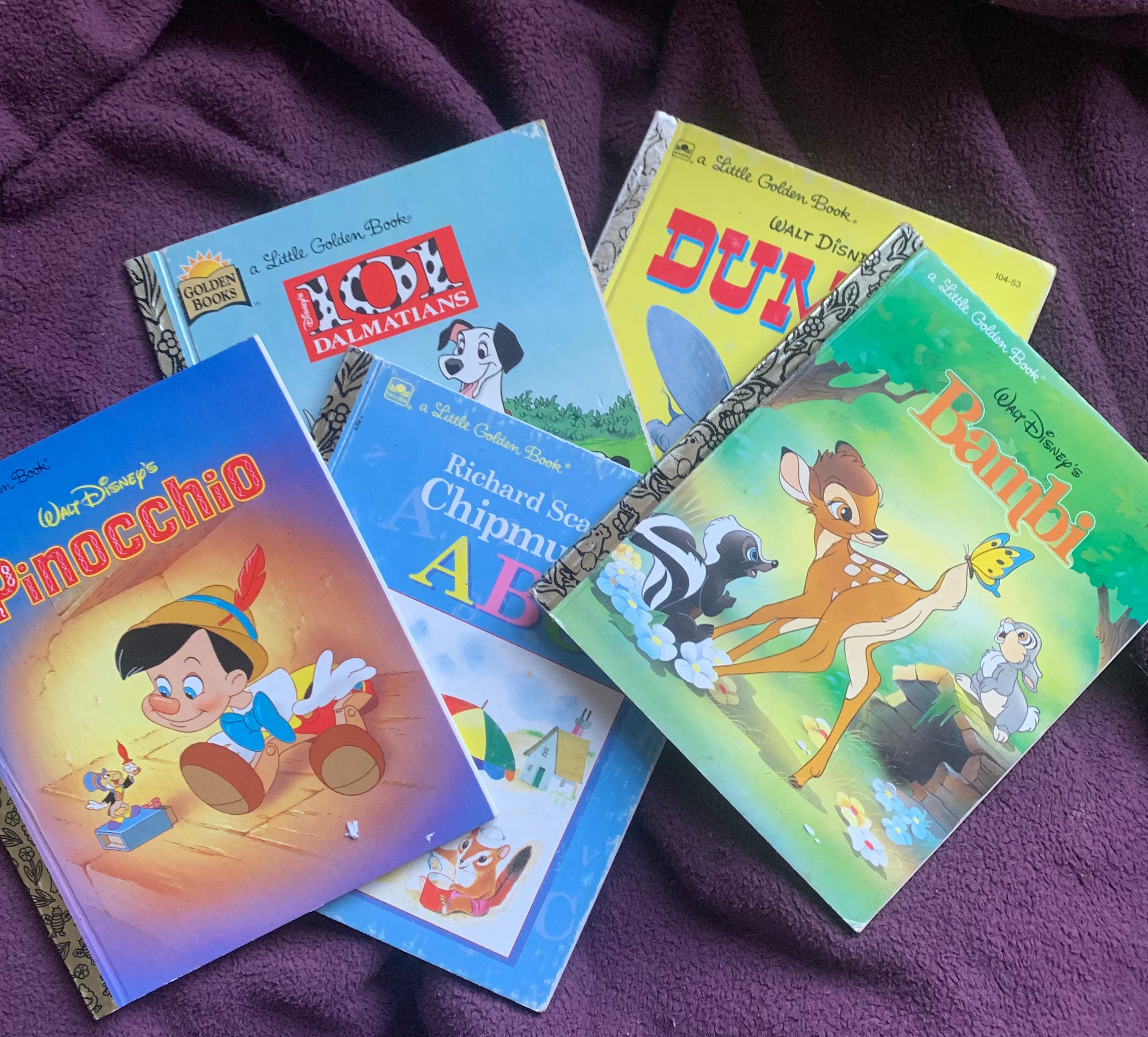 Walt Disney's Little Golden Books Set of 5 Etsy